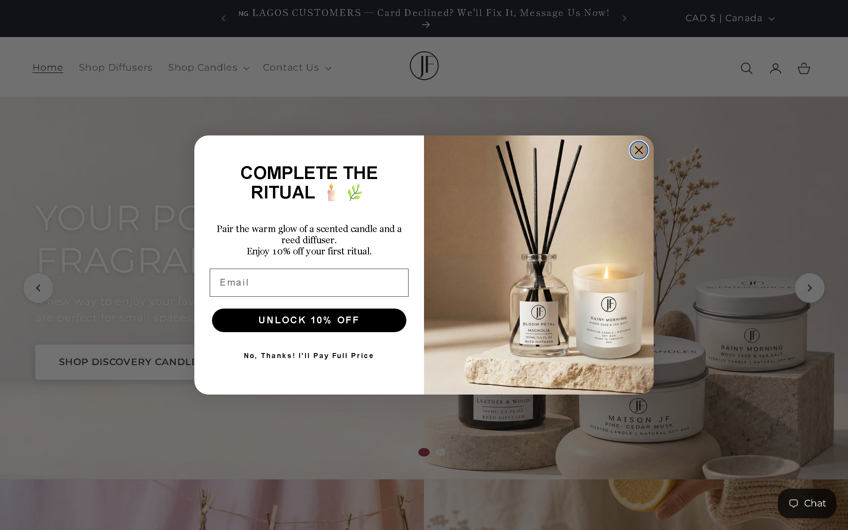 JF Candles – Handcrafted Artisanal Aromas