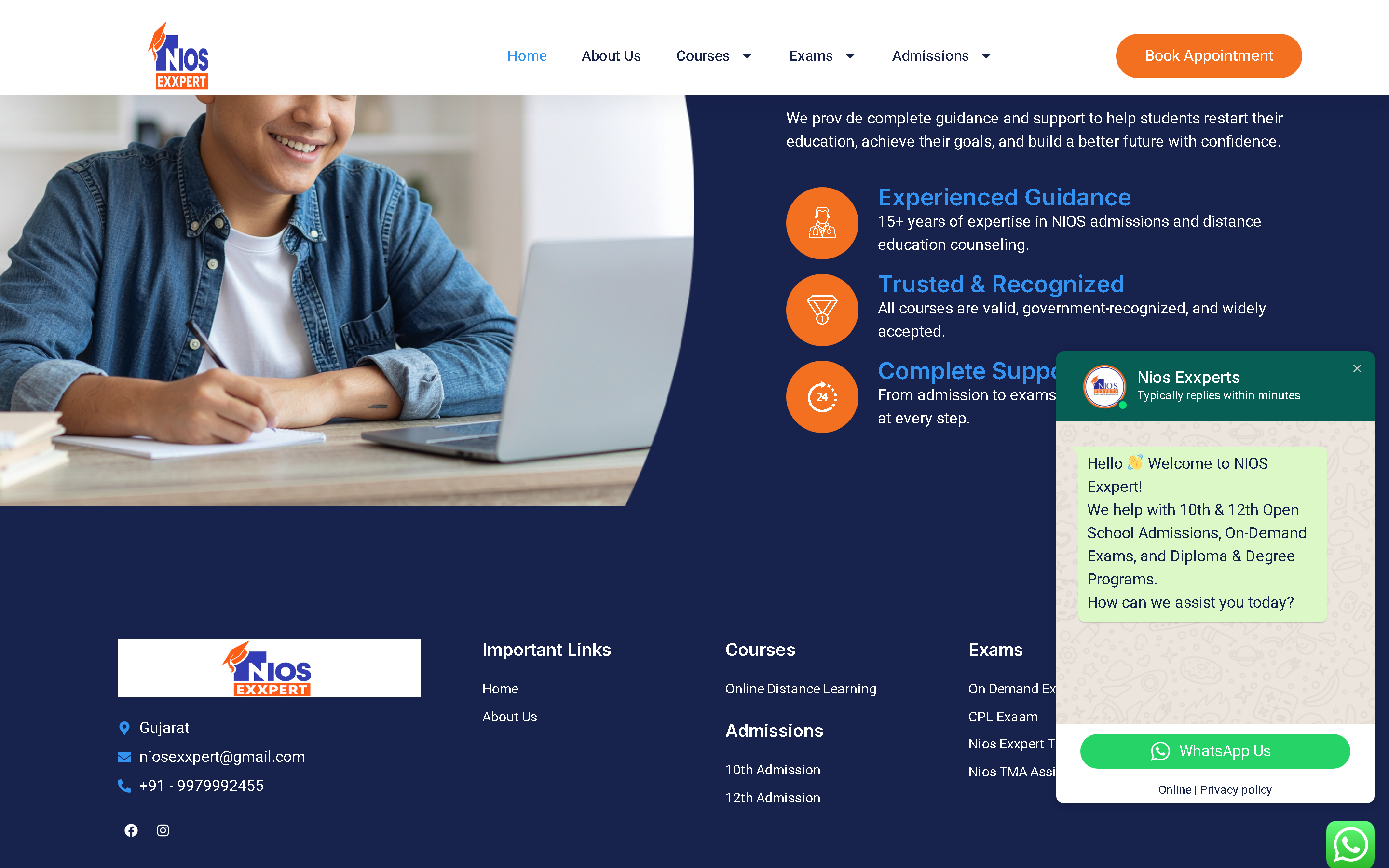 NIOS Experts – Distance Education & Student Admission Portal